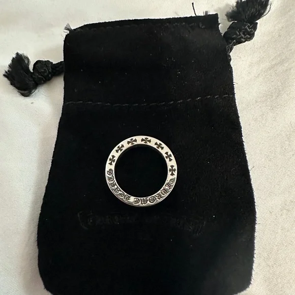 Chrome Hearts Malibu FU 3mm Sterling Silver Ring unisex 5.5us NEW - Picture 3 of 6